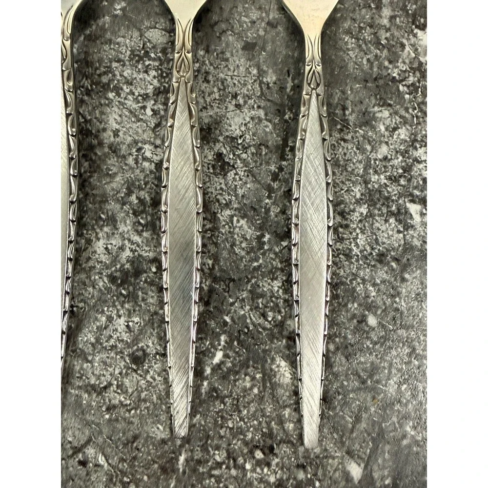 Oneida Community VENETIA Stainless Dinner Fork Burnished Glossy Flatware Lot 4